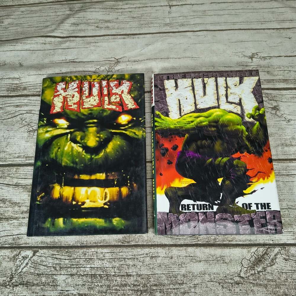 Marvel Incredible Hulk Volume 1 and 2 Hardcover Graphic Novel Comic Bruce Jones